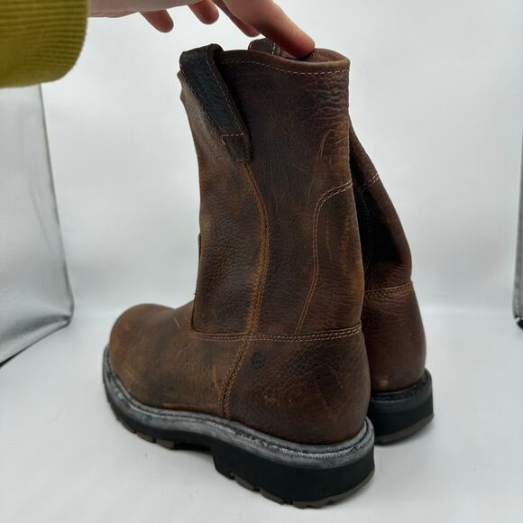 Wolverine Steel Toe Brown Leather Slip Resistant Mens Work Boot Size 11 Wide NWT - Picture 4 of 16